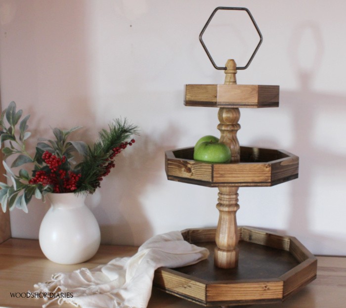 three tiered serving tray for kitchen
