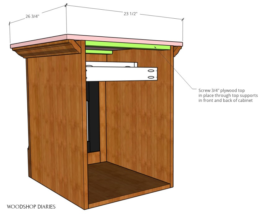 Top panel dimensions for DIY side table