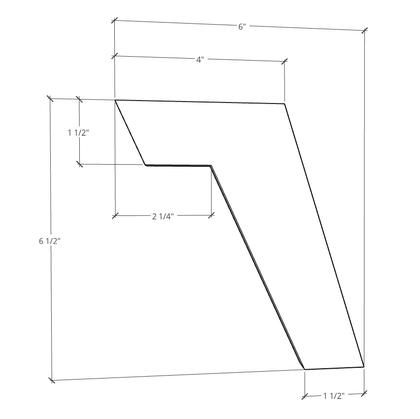 Diagram of mid century modern legs