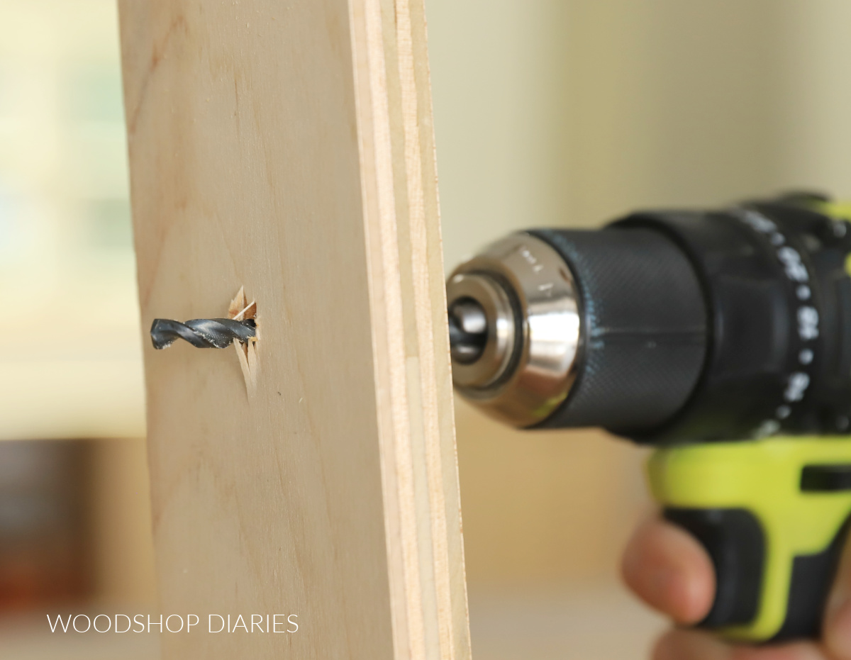 drill bit tore wood on exit hole