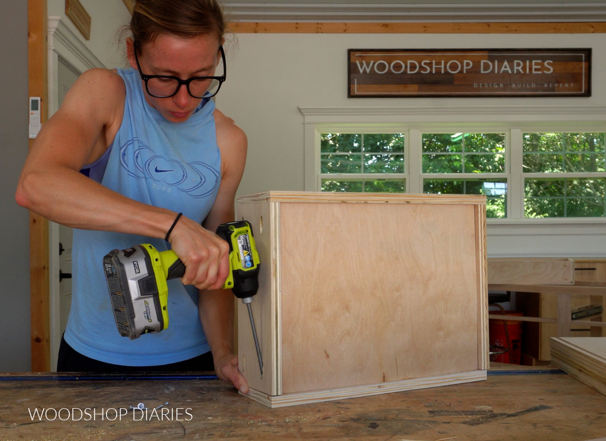 Shara Woodshop Diaries building drawer box on workbench